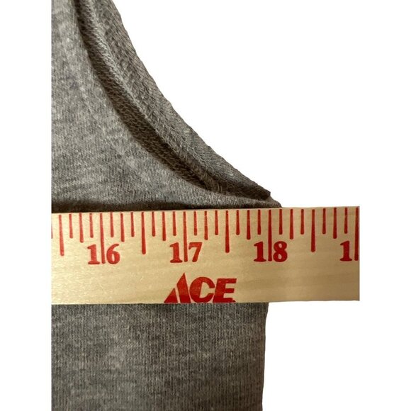 True Religion Grey Sleeveless Hooded Sweatshirt Spell Out Full Zip Boy's Large - Picture 4 of 8